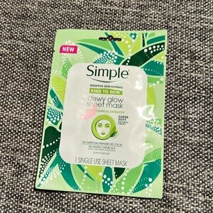NWT Simple Dewy Glow Sheet Mask